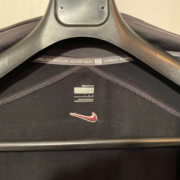 VINTAGE NIKE LEBRON JAMES Dryfit Zip-up Sweater LB23 Size L - Picture 3 of 4